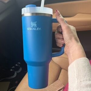 Stanley Classic Blue Travel Mug with Straw